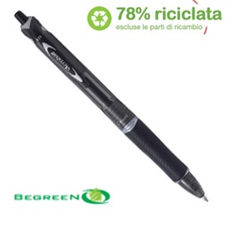 [64348] PENNA SFERA SCATTO ACROBALL PLASTIC 1.0MM NERO BEGREEN PILOT