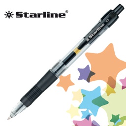 [STL1208] PENNA SFERA SCATTO INK GEL NERO 0.7MM Fine STARLINE