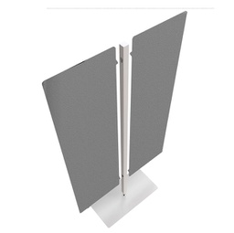 [89671] Piantana a 2 pannelli Moody Grigio H180