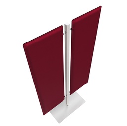 [89667] Piantana a 2 pannelli Moody Rosso H140