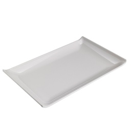 [96742] Piatto rettangolare in melamina bianco 28,6x18x2,8hcm Leone