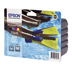 [EPST58464010] PICTUREPACK T5846 CONTENENTE N.1 CARTUCCIA INCHIOSTRO A 4 COLORI + 50FG