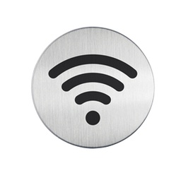 [83308] PITTOGRAMMA D 8,3cm 'Wi-Fi' IN ACCIAIO