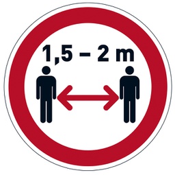 [92283] Pittogramma da pavimento rimovibile ''Mantenere la distanza di sicurezza'' D 43c