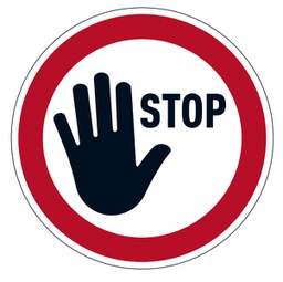 [92284] Pittogramma da pavimento rimovibile ''STOP''D 43cm