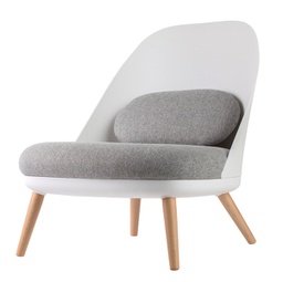 [92378] Poltrona Cocoon bianco/grigio Paperflow
