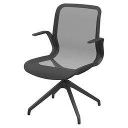 [92353] Poltrona direzionale Marilyn MYD40 in rete NERO con braccioli inclusi