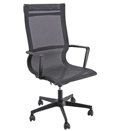 [89592] Poltrona direzionale Tekno TKNA schienale alto in rete NERO braccioli inclusi