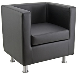 [93892] Poltrona in similpelle Pragma PR1 nero