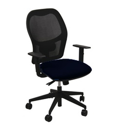 [74206] Seduta operativa Hubble HUHU nero 4 blocchi con braccioli regolabili