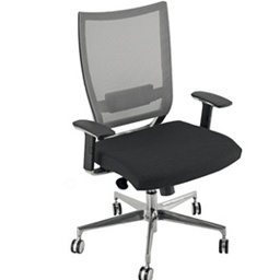 [76653] POLTRONA SEMIDIREZIONALE COT XL (150kg) NERO e RETE GRIGIA