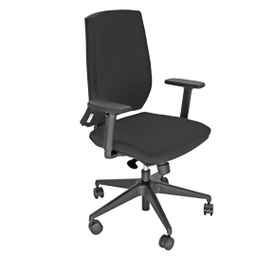 [80076] POLTRONA SEMIDIREZIONALE LR1SE No Flame Nero c/bracc.