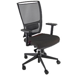 [76654] POLTRONA SEMIDIREZIONALE ZOEA NERO e RETE NERA