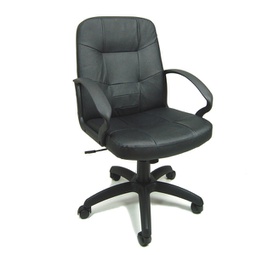 [93593] POLTRONA VISITATORE Auriga D NERO in similpelle