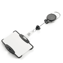 [91547] Porta badge c/ chiocciola YO-YO extra-strong nero Durable