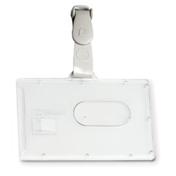 [50096] PORTABADGE RIGIDO POCKET L460 53X85MM C/CLIP IN PLASTICA