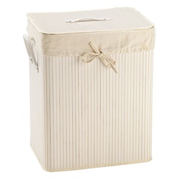 [96870] Porta biancheria bambU' bianco 41x31x50Hcm