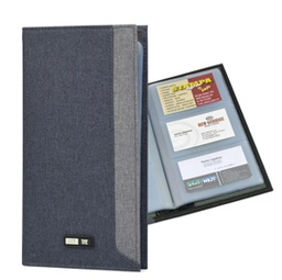 [85276] Portabiglietti in tessuto blu City Time