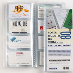 [71932] PORTABIGLIETTI VISITA PERS. 20 BUSTE A 4 TASCHE 12,7x27cm FAVORIT
