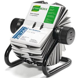 [68162] PORTABIGLIETTI VISITA ROTATORIO 400 POSTI NERO VISIFIX ROTARY FILE DURABLE