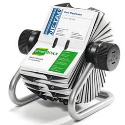 [68163] PORTABIGLIETTI VISITA ROTATORIO 400 POSTI SILVER VISIFIX ROTARY FILE DURABLE
