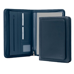 [89054] PORTABLOCCO OFFICE ECOPELLE C/ZIP DIM. 26X34X4CM BLU INTEMPO