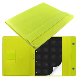 [86263] Portablocco Saffiano 32,1x25,5x3cm Verde Acido chiusura magnetica Filofax