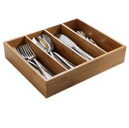 [91098] Portabustine / Portaposate in bamboo 29x27,5x6cm naturale Leone