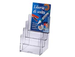 [37868] PORTADEPLIANT IN PLASTICA TRASPARENTE 16,5X24X14cm ART.5023
