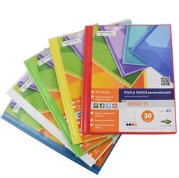 [89371] Portalistini personalizzabili Asso Ti 22x30cm 30 buste col.ass. Sei rota