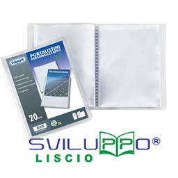 [71904] Portalistino personalizz. SVILUPPO liscio 15x21cm 30 buste trasparente FAVORIT