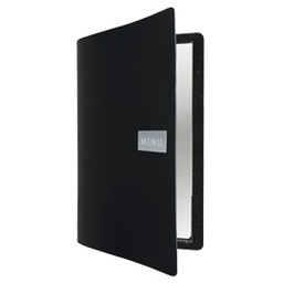 [80316] PORTA MENU' A4-24x33cm NERO Royal con 1 INSERTO DOPPIO