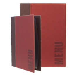 [71601] PORTA MENU' A4-24x34cm BORDEAUX TRENDY con 1 INSERTO DOPPIO