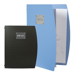 [71612] PORTA MENU' A4-24x34cm NERO RIO con 1 INSERTO DOPPIO