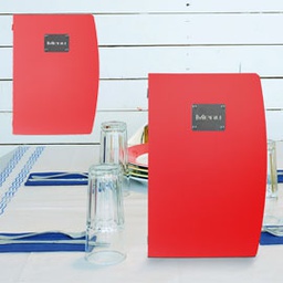 [71613] PORTA MENU' A4-24x34cm ROSSO RIO con 1 INSERTO DOPPIO