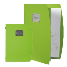 [71611] PORTA MENU' A4-24x34cm VERDE RIO con 1 INSERTO DOPPIO