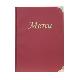 [71620] PORTA MENU' A5-23,7x17cm BORDEAUX in PVC BASIC con 4+2 BUSTE FISSE