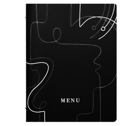 [91144] PortamenU' F.to A4 24,6x31,6cm Linea Linee - nero