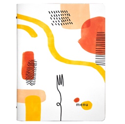 [91134] PortamenU' F.to A4 24,6x31,6cm Linea Spaghetti - bianco