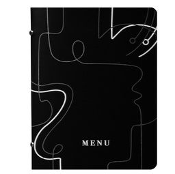 [91148] PortamenU' F.to A5 17x23cm Linea Linee - nero