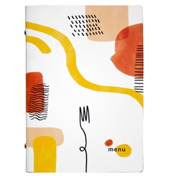 [91138] PortamenU' F.to A5 17x23cm Linea Spaghetti - bianco