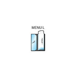 [25914] PORTA MENU L in PVC 11x31CM 2+2 TASCHE NERO