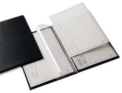 [25913] PORTA MENU M in PVC 18X24CM 2+2 TASCHE NERO