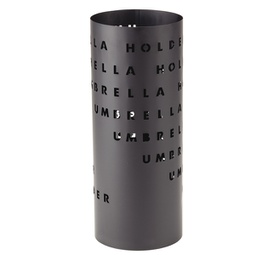 [94045] Portaombrelli in metallo verniciato fantasia lettere nero