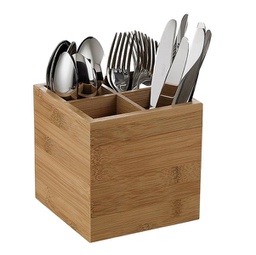 [91099] Portaposate in bamboo 15x15x15cm naturale Leone