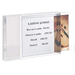 [65227] PORTA PREZZI DA BANCO SMALL 10x7x2CM IN ACRILICO