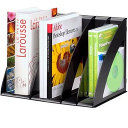 [68802] PORTARIVISTE MODULARE A 6 DIVISORI NERO 675 CEP