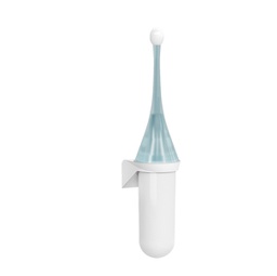 [94889] Portascopino da parete bianco azzurro Replast