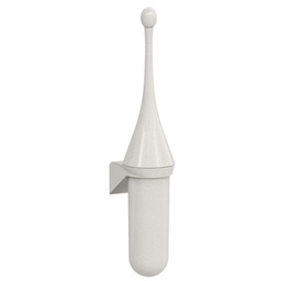 [96763] Portascopino da parete per bagno bianco Woodplastic