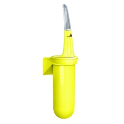 [96771] Portascopino da parete per bagno Skin giallo fluo